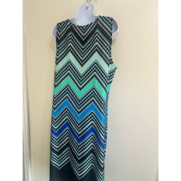 NY Collection Blue & Black Dress Size Large – Elegant and Versatile - Picture 7 of 7
